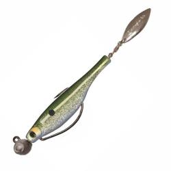 Leurre Souple Hyperlastics Dartspin Football Jig 12cm 10g Glm Ghost Glass Minnow