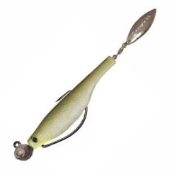 Leurre Souple Hyperlastics Dartspin Football Jig 12cm 10g Ayu Silver