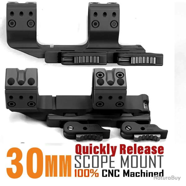 Anneaux de port�e FDE 1,54 pouces pour rails Picatinny 1913, AR15 -*30MM Black-**