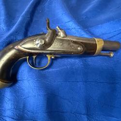 PISTOLET  R&Eacute;GLEMENTAIRE A PERCUSSION  DES CARABINIERS  ROYAUX  ITALIENS   MOD&Egrave;LE 1847  19 &Egrave;ME