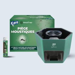 Pi&egrave;ge &eacute;lectrique &agrave; moustiques et moustiques tigres  + 1 seringue d'attractif