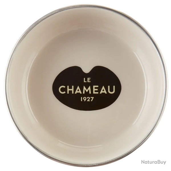 Gamelle pour chien en acier inoxydable beige LE CHAMEAU