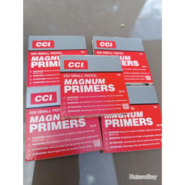 Amorces CCI Small Pistol 550 Magnum x500