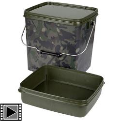 Seau Trakker Camo Square Container 13L avec Insert