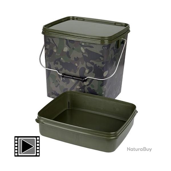 Seau Trakker Camo Square Container 13L avec Insert