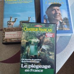 Lot de trois cassettes VHS Passion chasse/tir
