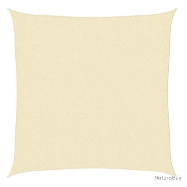Voile ombrage PEHD cr�me 2,5x2,5 m anti UV respirante carr�e