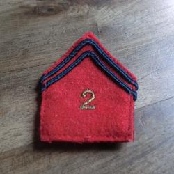 patte de col officier 2&deg; r&eacute;giment artillerie