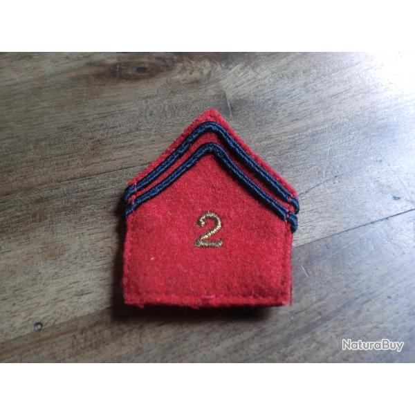 patte de col officier 2� r�giment artillerie