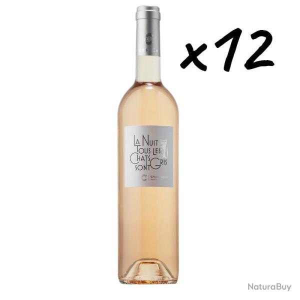 "La Nuit Tous les Chats sont Gris" ros�, IGP Gard, 2025 le carton de 12 bouteilles 75cl, p�pite !!!
