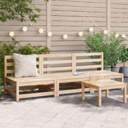 Canap&eacute;s de jardin sans accoudoirs 3 pcs bois de pin massif