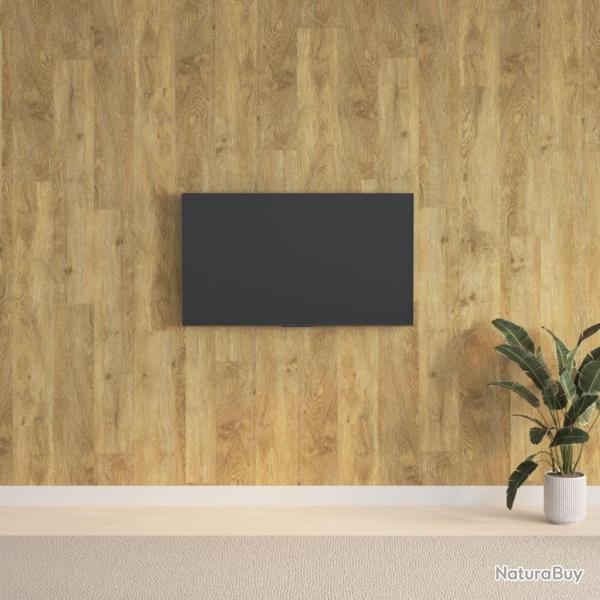Panneaux muraux Aspect bois Marron PVC 2,06 m�