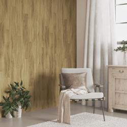 Panneaux muraux Aspect bois Marron PVC 4,12 m&sup2;