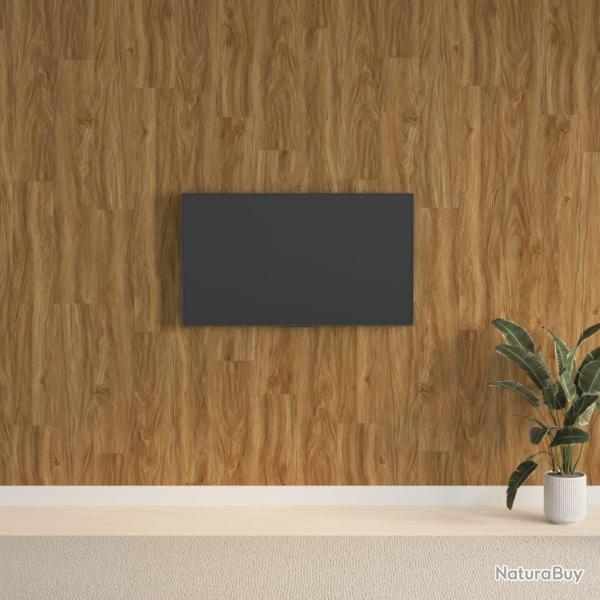 Panneaux muraux Aspect bois Marron PVC 2,06 m�