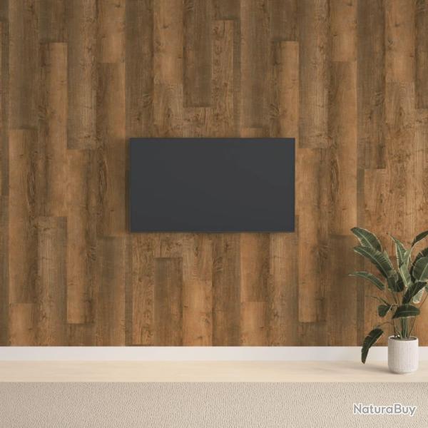 Panneaux muraux Aspect bois Marron PVC 2,06 m�