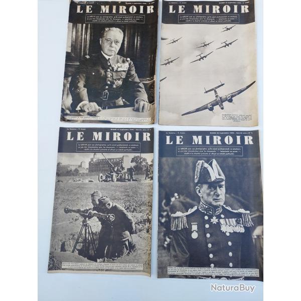 39 num�ros du journal Le Miroir 1939/1940