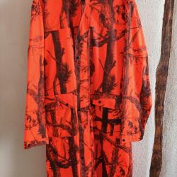 Imperm&eacute;able de pluie orange camo neuf