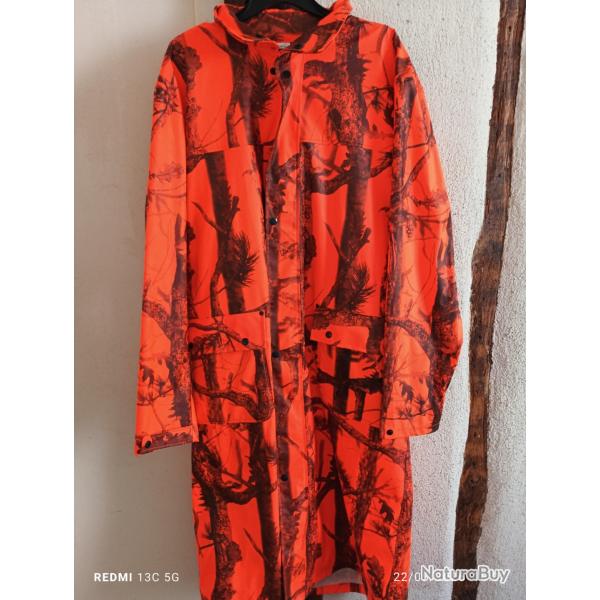 Imperm�able de pluie orange camo neuf