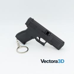 Porte-cl&eacute;s Sifflet GLOCK 19 Gen 5 - R&eacute;plique Impression 3D Haute Qualit&eacute; (PETG)