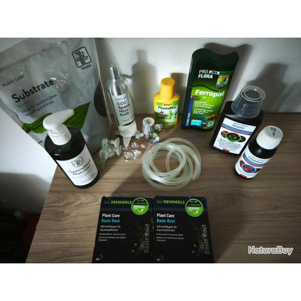 Lot fertilisation et sol aquarium haut de gamme + Syst�me CO2 Nano Tropica - 100% Neufs