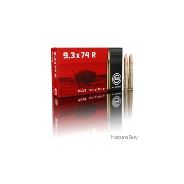 Munitions GECO calibre 9.3x74R Plus 255gr- 16.5g x20