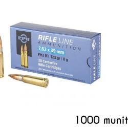 1000 Cartouches Partizan Cal. 7.62&times;39 123-Grs. FMJ BT 
