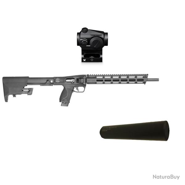 Pack S&W FPC cal 22 lr +point rouge et silencieux 1/2x28 UNEF