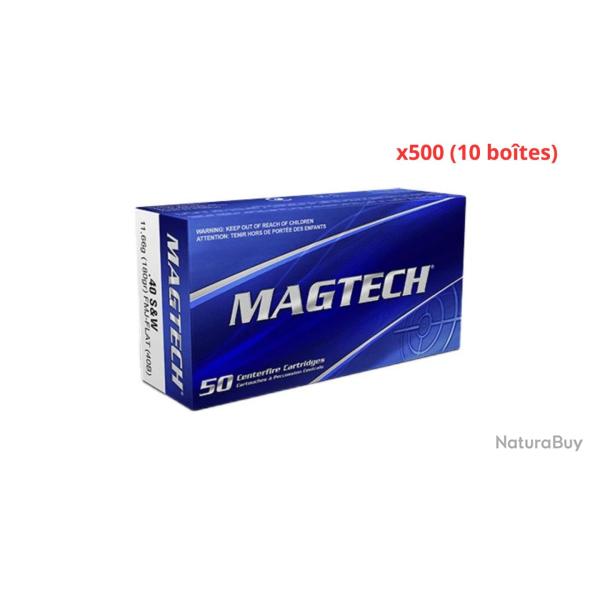 MUNITIONS MAGTECH CALIBRE 40 S&W FMJ 180gr - 11.7g x500 