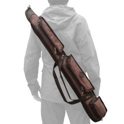 Housse Fusil 97 cm &Eacute;tui Souple Rembourr&eacute; Imperm&eacute;able Carabine Chasse Rangement 3 Poches Marron
