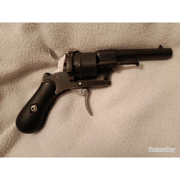 Revolver de poche / Pistolet Lefaucheux 7mm fonctionnel en l'�tat
