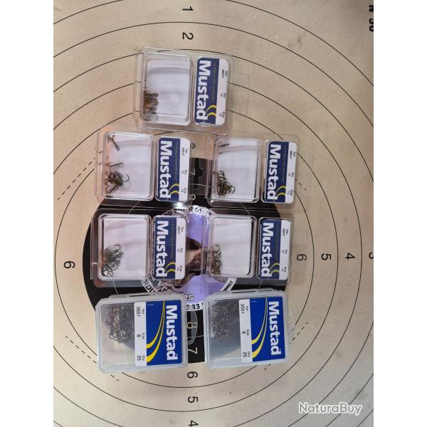 LOT PECHE N�9 BOITES TRIPLES MUSTAD