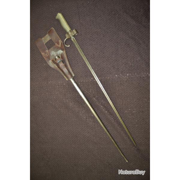 ba�onnette de fusil lebel 1886 compl�te avec le cuir