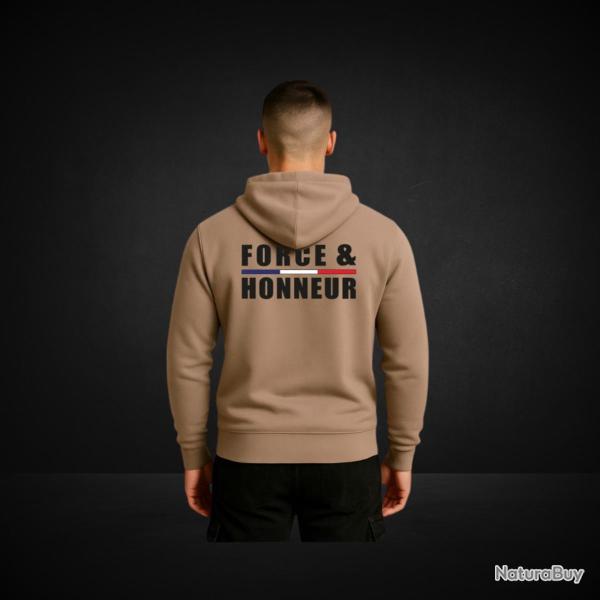 SWEAT SHIRT FORCE & HONNEUR FRANCE SUMMIT OUTDOOR MOKA L