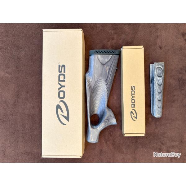 REMINGTON 7600 - CROSSE TROU DE POUCE GAUCHER ET POMPE ASSORTIE - MARQUE BOYDS