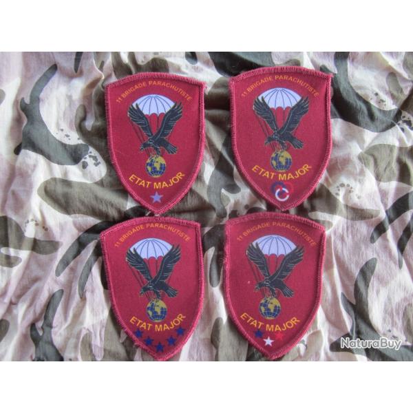 4 ECUSSONS DIFFERENTS ETAT MAJOR DE LA 11 BP BRIGADE PARA TOULOUSE/RARE