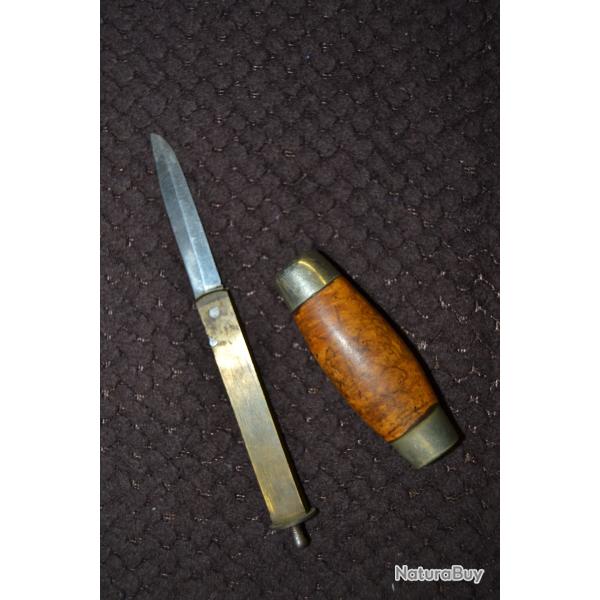 couteau tonneau pliant suedois Eskilstuna ancien swedish barrel kniffe