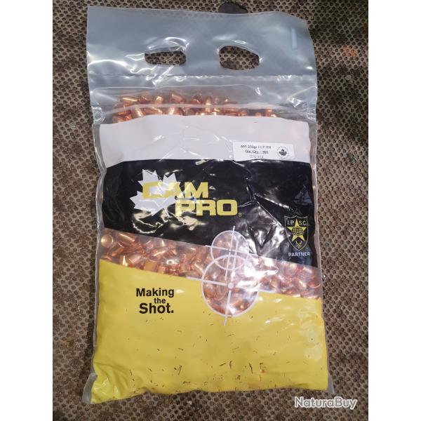 pack CAM PRO de 500 balles calibre .451 RN FCP de 230 grs pour le chargement du 45 ACP