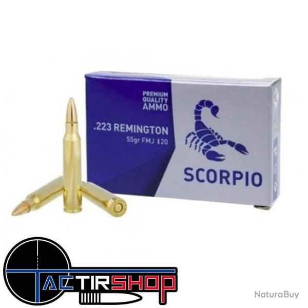 Munitions STV Scorpio cal.223 Rem FMJ 55gr boite de 20