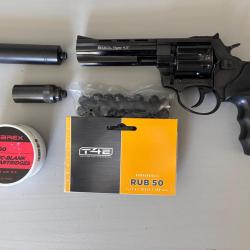 revolver d'alarme &agrave; blanc EKOL Viper 4,5"