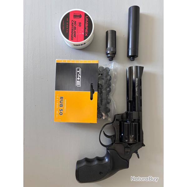 revolver d'alarme � blancEKOL Viper 4,5"