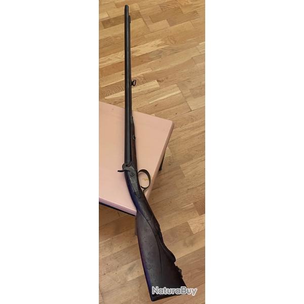 Ancien fusil a poudre noire � percussion. Ench�re � 1 euros sans prix de r�serve