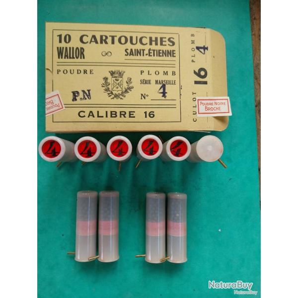 Bo�te de 10 cartouches � broche calibre 16