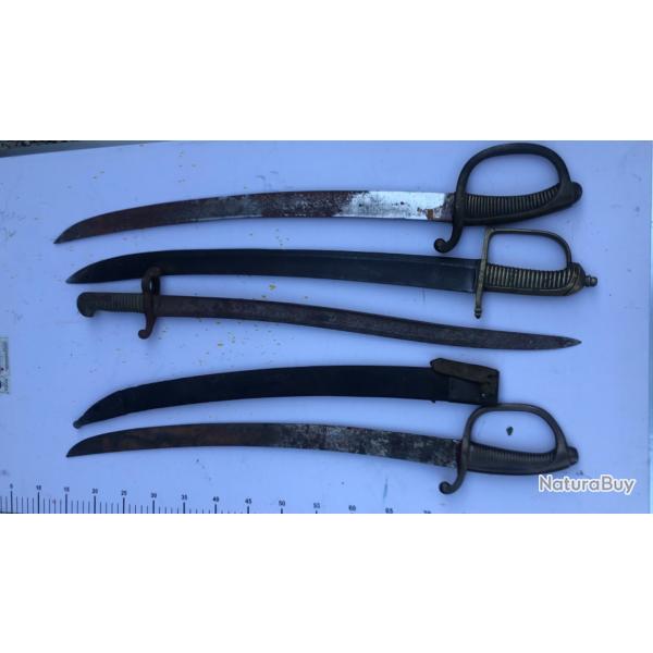 LOT D'ARMES BLANCHES SORTIE DE GRENIER