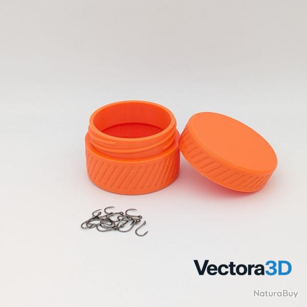 Bo�te � Hame�ons et Plombs �tanche Taille M - Orange - PETG Haute R�sistance Carpe Carnassier
