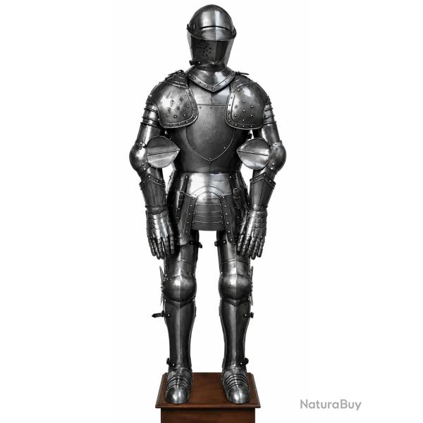 Grande Armure M�di�vale de Collection avec Socle Bois