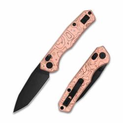 Couteau CMB Made Knives Explorer V2 Lame Acier 14C28N Manche Copper Foil Bar Lock CMB22B