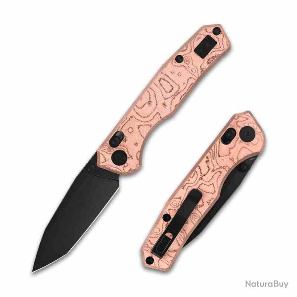 Couteau CMB Made Knives Explorer V2 Lame Acier 14C28N Manche Copper Foil Bar Lock CMB22B