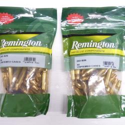 100 Douilles Remington Cal.243Win