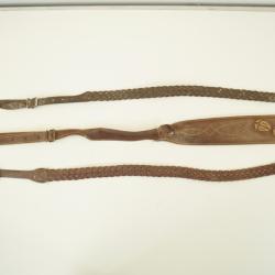 sangle de fusil chasse ancien cuir pour ench&egrave;re 1� sans prix de r&eacute;serve
