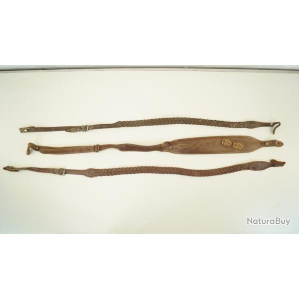 sangle de fusil chasse ancien cuir pour ench�re 1� sans prix de r�serve